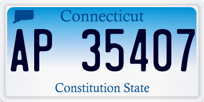 CT license plate AP35407
