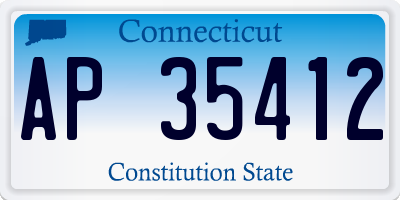 CT license plate AP35412