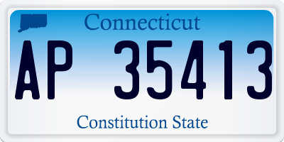 CT license plate AP35413