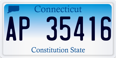 CT license plate AP35416