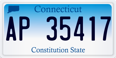 CT license plate AP35417