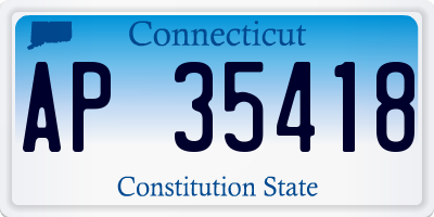 CT license plate AP35418