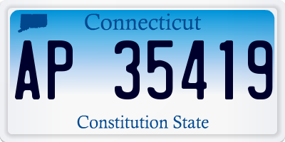 CT license plate AP35419