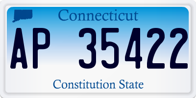 CT license plate AP35422