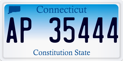 CT license plate AP35444