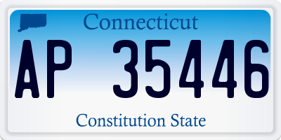 CT license plate AP35446