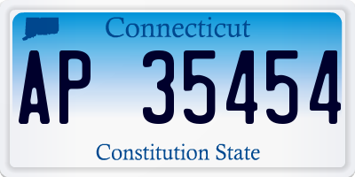 CT license plate AP35454