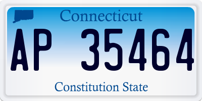 CT license plate AP35464