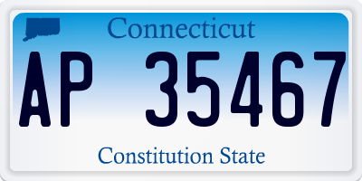 CT license plate AP35467