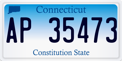 CT license plate AP35473