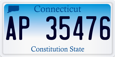 CT license plate AP35476