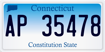 CT license plate AP35478