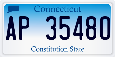 CT license plate AP35480