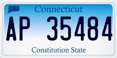 CT license plate AP35484