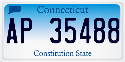 CT license plate AP35488