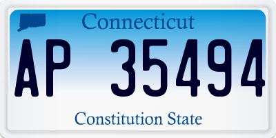 CT license plate AP35494