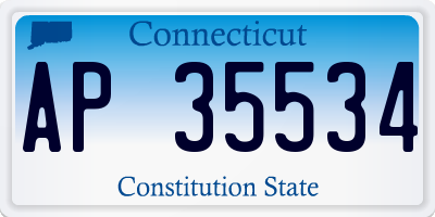 CT license plate AP35534
