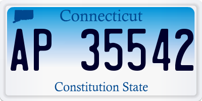 CT license plate AP35542