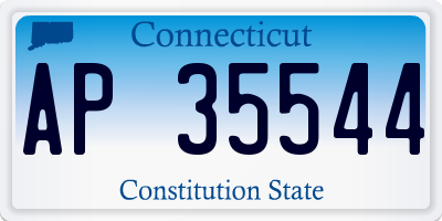 CT license plate AP35544