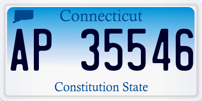 CT license plate AP35546