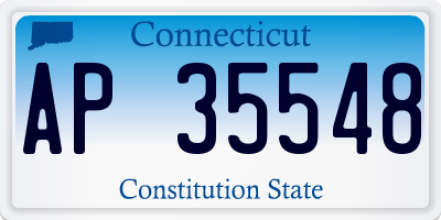 CT license plate AP35548