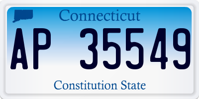 CT license plate AP35549