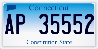 CT license plate AP35552