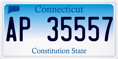 CT license plate AP35557