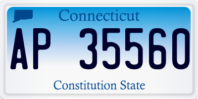 CT license plate AP35560