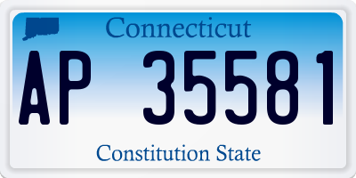 CT license plate AP35581