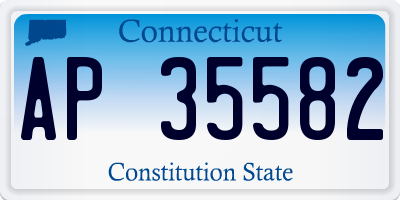CT license plate AP35582
