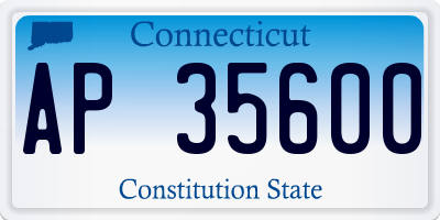 CT license plate AP35600