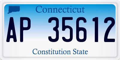 CT license plate AP35612