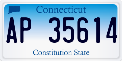 CT license plate AP35614