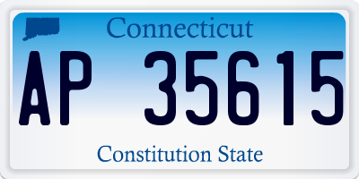 CT license plate AP35615