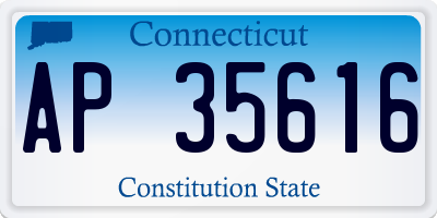 CT license plate AP35616
