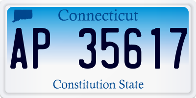CT license plate AP35617