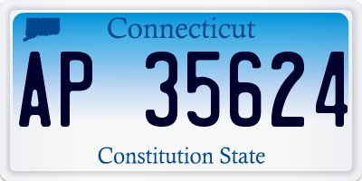CT license plate AP35624