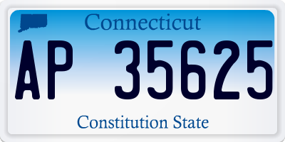 CT license plate AP35625