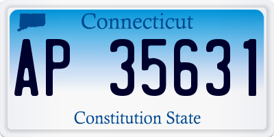CT license plate AP35631