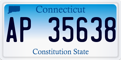 CT license plate AP35638