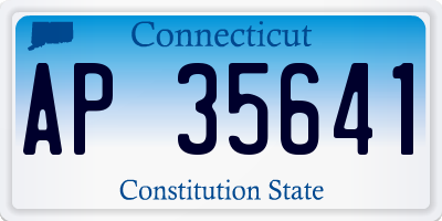 CT license plate AP35641