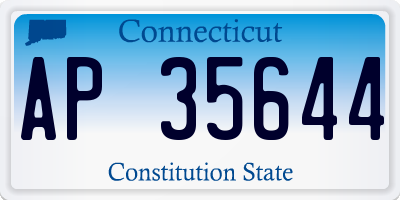 CT license plate AP35644