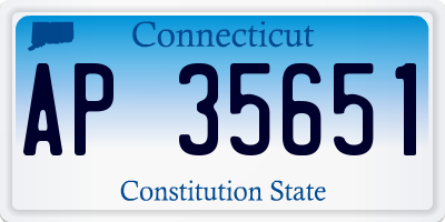 CT license plate AP35651