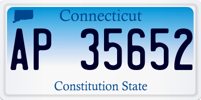 CT license plate AP35652