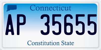 CT license plate AP35655