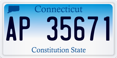 CT license plate AP35671