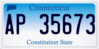 CT license plate AP35673