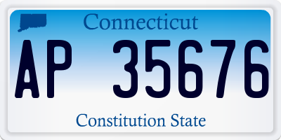 CT license plate AP35676