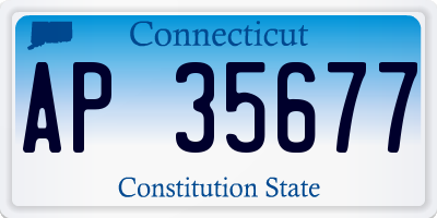 CT license plate AP35677